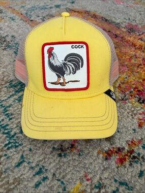 Goorin Bros Trucker Hat with Rooster Patch